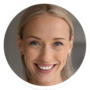 Smiling young woman with blonde hair